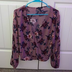 American Eagle floral blouse